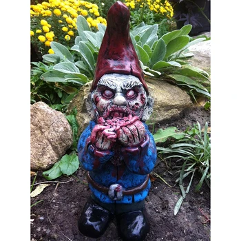 Živica Zombie Gnome Ormament Jedinečný Odolné Environmently Príjemný Horor Série pre Vonkajšie, Terasa, Záhrada Festival B88