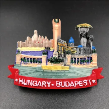 Živicové 3D Chladnička Magnetom Pre domácich Popisy Maďarsko Budapest Panorama plavidlá, magnety na Chladničku Nálepky so suvenírmi Remesiel Hračka