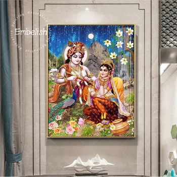 1 Ks Nový Príchod Pána Boha krišnu hinduistickej Módne Nástenné Plagáty Pre Obývacia Izba Moderného Domova Obrázky HD Plátne Obrazy