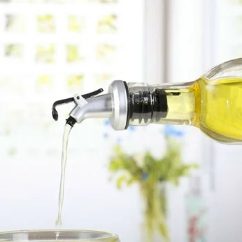 1 kus anti-únik a protiprachová kuchyňa olej fľaše stlačte stroj olejová zátka sójovou omáčkou fľaša tryska kuchynské doplnky