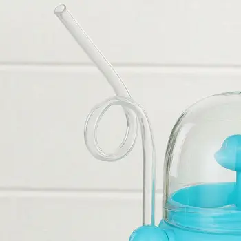 1 nové kreatívne roztomilý veľryba striekajúcej vode prenosné cartoon deti pohár s slamky multi-farebné voliteľné deti darček plastový pohár