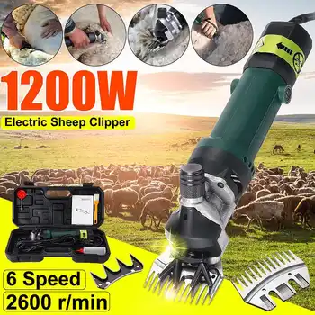 1200W 6 rýchlosť Electric Sheep Pet Hair Clipper Strihanie Auta v Šmyku Vlna Rez Koza Pet Zvierat Strihanie Dodávky Farmy Rez Stroj