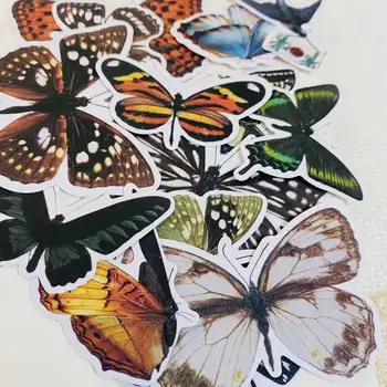 16pcs/taška vintage motýľ DIY scrapbooking fotoalbum vestník denník darček šťastný plánovač dekorácie