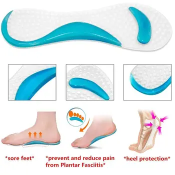 1Pair Silikónový Gél Masáž Arch Support Vložky Protetických Flatfoot Zabrániť Nohy Cocoon Vysoké Podpätky, Topánky Pad Nohy Starostlivosť o Nástroje Ženy