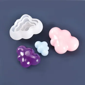 1Pc 3D Cloud Plesne Mydlo Sviečka Plesne Olej Aromaterapia Sviečka DIY Cloud Tvar Sviečka, Takže 3D Silikónové Formy