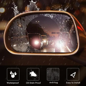 2 ks Auto Nálepky Rainproof Film pre Auto Spätné Zrkadlo Dažďový Film Jasný Pohľad V Daždivých Dňoch Auto Film Príslušenstvo