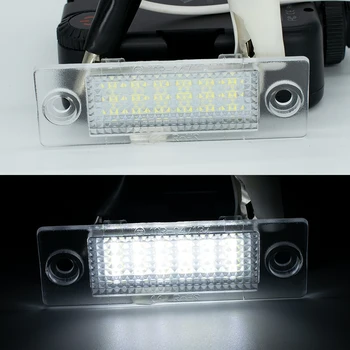 2 ks LED špz Lampa poznávacia Svetlo Na VW Volkswagen Multivan Passat Variant Prepravca Caravelle Pre Škoda Superb
