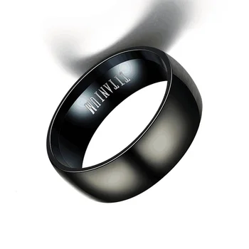 2020 Mens Jednoduché Čierne Titán Zásnubné Prstene Pre Mužov, Ženy Klasické Priateľ Dar Svadba Matné Pár Krúžok Šperky D5P909