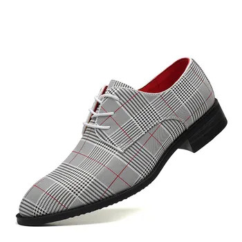 2020 pánskej módy klasické oxford topánky pre dýchať čipky s stožiare, plátno topánky muž formálne šaty