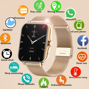 2021 Bluetooth-compatibleAnswer Hovor Smart Hodinky Ženy Muži plne Dotykový Vytáčanie Hovoru Fitness Tracker Vodotesný IP67 Smartwatch ženy