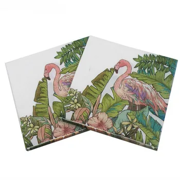 20Pcs/Pack Krásne 33*33 cm Flamingo Vták Ananás Tému Papierový Obrúsok Slávnostné & Party Tkaniva Obrúsok Decoupage Dekorácie