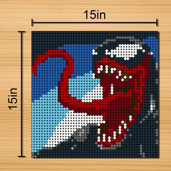 2304pcs Jed Údaje Pixel Umenie Maľovať Stavebné Bloky Zlo hrdina Mozaikové Umenie Maľované Dekorácie na Stenu DIY Deti, Dospelých, Hračky