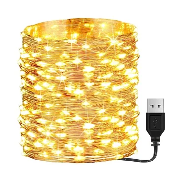 2m/3m/5m/10m Batérie/USB LED Vianočné Rozprávky String Svetlá Nový Rok Garland Opony Lampa Dovolenku Dekor Pre Domáce Spálne Okno
