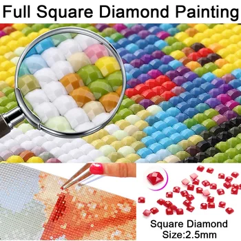 3D DIY Kolo Diamond Maľovanie Pug Psa Zvieratá Výšivky Plné Námestie Diamond Maľovanie Cross Stitch Drahokamu Mozaiky Maľovanie