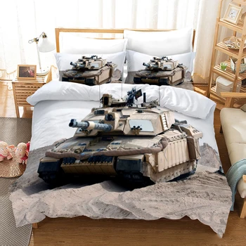 3D Nádrž Tlač Deka Kryt posteľná bielizeň Nastaviť Moderné Tvorivé Vojenské Pekla Buggy Vzor Obliečky Nastaviť Perinu S obliečky na Vankúše 3ks