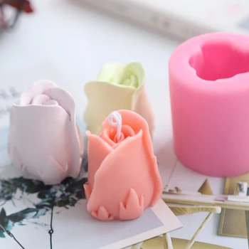 3D Rose Silikónové Formy DIY Ručne vyrábané Mydlo, Aromaterapia Sviečka Plesne, Živice Ornament Nástroj