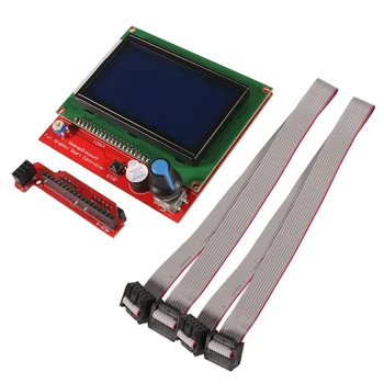 3D Tlačiareň Reprap Inteligentný Regulátor 12864 LCD Displej s Inteligentným Radič Rada pre 3D Tlačiarne RAMPY 1.4 Reprap Mendel Prusa