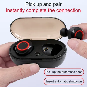 5.0 TWS Bezdrôtové Bluetooth Slúchadlo Dotykový Ovládací 9D Stereo Headset s Mikrofónom Športové Slúchadlá Vodotesné Slúchadlá LED Displej