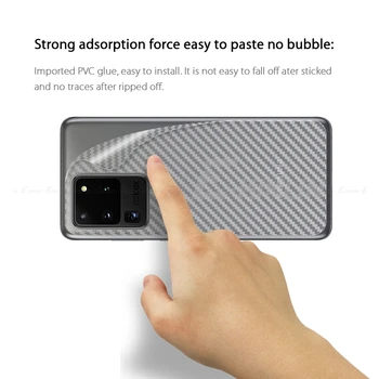 5 ks/veľa Mäkké 3D Carbon Fiber Späť Fólia Pre Samsung Galaxy Note 20 10 9 S21 S20 Ultra FE S10 Lite 5G Plus Zadné Screen Protector