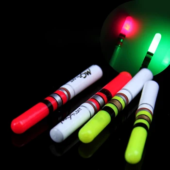 5 ks/veľa Rybárske Float Svetlo Stick Zelená / Červená S CR322 Batérie LED Svietiace Float Noc Rybárskych potrieb, Príslušenstva A426