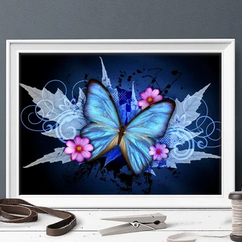 5D DIY Diamond Maľovanie Motýľ Kvety auta Plný Vrták Námestie Kolo Výšivky Mozaikové Umenie Obrázok s Kamienkami Dekor Darček