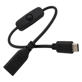 5V USB C Napájací Kábel Typu C Samec Samica Predlžovací Kábel Na Vypnutie Raspberry Pi 4 Smartphone, Tablet PC