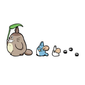 Auto Nálepky Tvorivé Cartoon Klasický Film Môj Sused Totoro s Dub Semená Dekorácie Styling Zábavné Nepremokavé PVC Odtlačkový