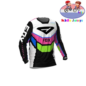Deti Off Road ATV Racing T-Shirt Huup Fox Bicykli jazda na Bicykli Bike Downhill Jersey Motocykel Jersey Motocross MTB Cyklistické dresy