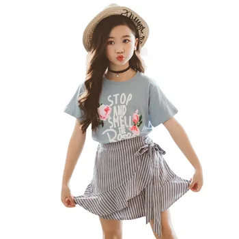 Dievčenské nové rose krátke sukne vyhovovali detské letné rekreačné kórejský športové tričko