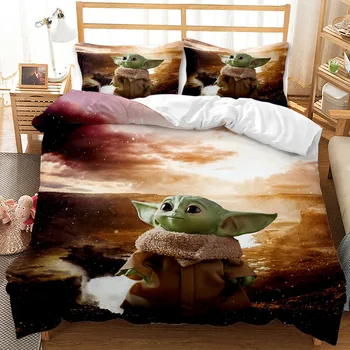 Disney Star Wars Dieťa Yoda posteľná bielizeň Nastaviť 3D bytový Textil Kvality Kvalifikovaný Jeden Kráľ, Kráľovná posteľná bielizeň Nastaviť Perinu obliečok