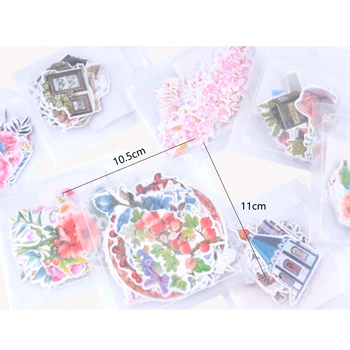 Doprava zadarmo 30packs Roztomilý Japonské Môj Kvet Svete Roztomilý Denník Album Príručka Dekorácie, Nálepky, Školské potreby