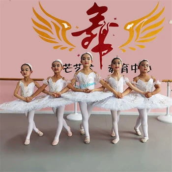 Dospelé Deti Klasické Profesionálne Balet Tutu White Swan Lake Palacinka Tutu Balerína Strany Tanečné Kostýmy Baletné Šaty Dievčatá, Ženy,