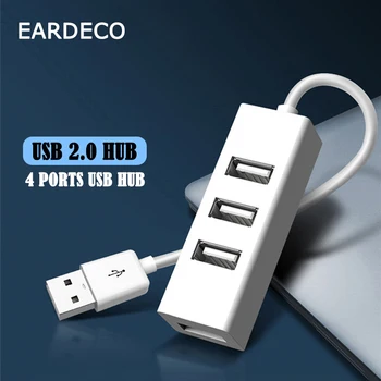 EARDECO High Speed USB 2.0 HUB Multi USB Rozbočovač 4 Porty Expander Viacerých USB Expander Počítačové Príslušenstvo Pre Notebook PC