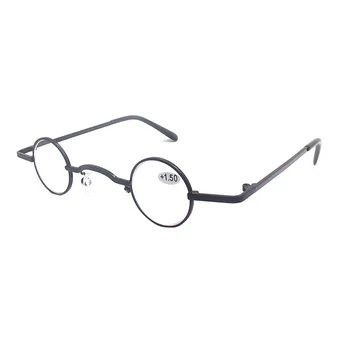 Elbru Retro Tvorivosti Kruhové Ľahký Mini Okuliare Na Čítanie Ženy Muži +1,0 Až 4.0 Zliatiny Prenosné Presbyopia Okuliare