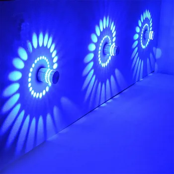 Farebné RGB Špirála Otvor Nástenné Svietidlo Povrchu Nainštalovať Svetla LED Svietidlo Osvetlenie Strany, Lobby Bar KTV Domáce Dekorácie Wandlamp