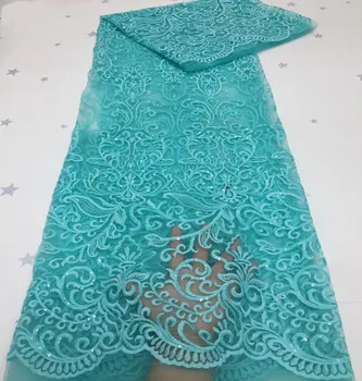 Flitrami Dizajn Afriky lacembroidered flitrami čipky textílie francúzskej čipky a tylu sieťové textílie pre ženy, svadobné šaty TS9642