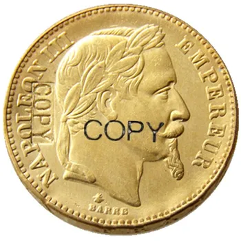 Francúzsko 20 Frank 1861B pozlátená Kópia Mince