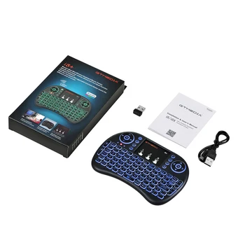 GTMEDIA 2,4 GHz Bezdrôtové i8 + Teclado retroiluminado, Vzduch Myši Touchpad Ovládač, Mini Teclado, Para Android TV BOX Smart TV