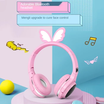 Hlava-montáž neckband slúchadlá cartoon bluetooth headset Pikachu detské hudobné slúchadlá vzdelávania bluetooth slúchadlá