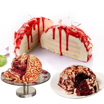 Inovatívne Mozgu Tvarované Silikónové Tortu Silikónové Formy Kuchyňa DIY Tortu Formy Candy Cookies Pečenie Fondant Formy Cake Decoration Nástroje