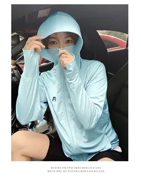 Japonský opaľovací krém oblečenie pre mužov a ženy, letné vonkajšie cyklistické športové zips s kapucňou slnko-dôkaz oblečenie Žien windbreaker