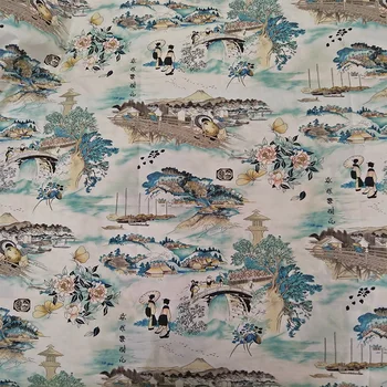 Japonský Senic a Ženy Bavlnenej Tkaniny na Dievča Oblečenie, Záclony Vankúš Batohy posteľná bielizeň Nastaviť urob si sám