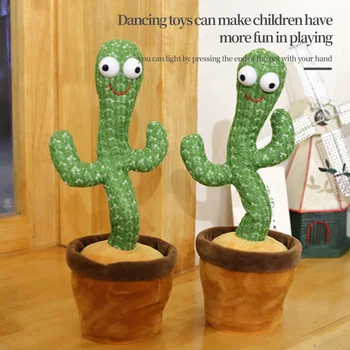 Kaktus Plyšové Hračky Elektronické Shake Spev, Tanec Hračky Osvetlenie Roztomilý Tanec Kaktus rannom Detstve, Hračky pre Deti,