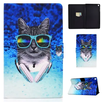 Kreslených Mačka, Tiger Zvierat Deti Stojan, Kryt Funda pre Samsung Galaxy Tab 10.1