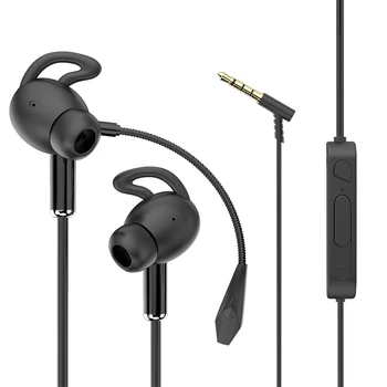Káblové Herné Slúchadlá Stereo Bass Headset AKP9 3,5 MM In-Ear Kovové HIFI Slúchadlo S MIKROFÓNOM Pre Xiao Samsung Huawei Telefóny Nové
