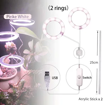 Led Rastlín Lampa pre Pestovanie Rastlín celé Spektrum Led Rásť Svetlá Izbové Rastliny Led Rásť Svetlá USB Phytolamp pre Sadenice Kvet