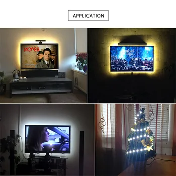 Led svetelné Pásy Strane sweep USB Nočné Osvetlenie, nepremokavé kuchyňa TV, skriňa botníku podsvietenie lampa pre domáce dekorácie