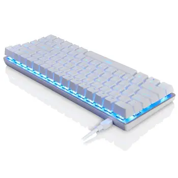 Mechanical Gaming Keyboard 18 Režim RGB Podsvietenie USB Káblové 82 Kľúče, Modrá/Čierna Osi pre Profesionálne Klávesnica pre Hráčov Notebook PC