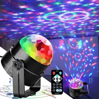 Mini Rgb Aktivované Zvukom Rotujúce Disco Ball Dj Party Svetlo Led Malé Magic Ball Svetlo Mini Usb Rotujúce Svetlo, Hviezdna Noc
