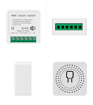 Mini Tuya Wifi DIY Prepínač Podporuje 16/10A 2 Spôsob Kontroly Smart Home Automation Modul Pracuje s Alexa Domovská stránka Google Smart App Život